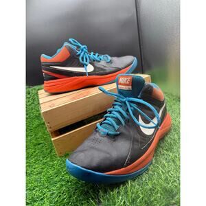 Nike- Mid Top- Basketball Sneakers- Orange/Black/Teal- Size 10M